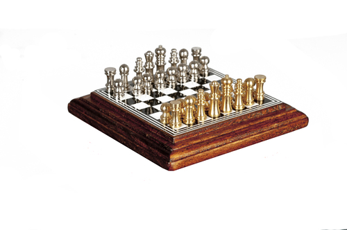 Chess Board on Platform - Walnut