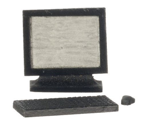 Black Desktop Computer Set - 3pc