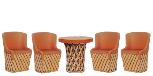 (image for) Mexican Equipale Table Set - 5pc