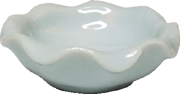 Fluted White Ceramic Bowl