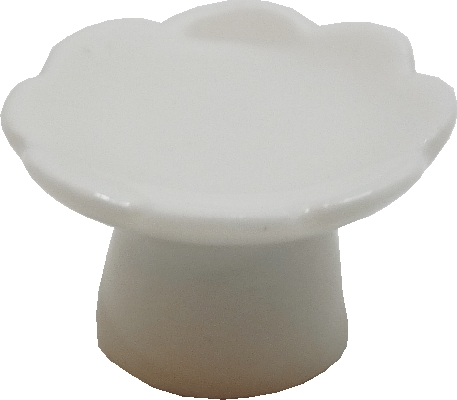 1/2in Scale White Ceramic Pedestal Platter