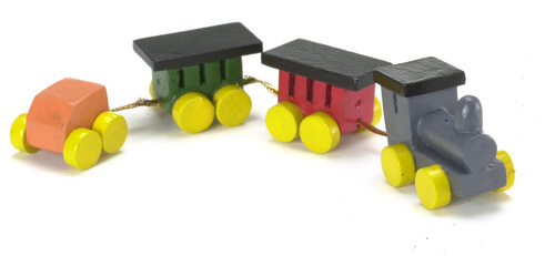 Dollhouse Miniature Wooden Train Set ~ D2759 