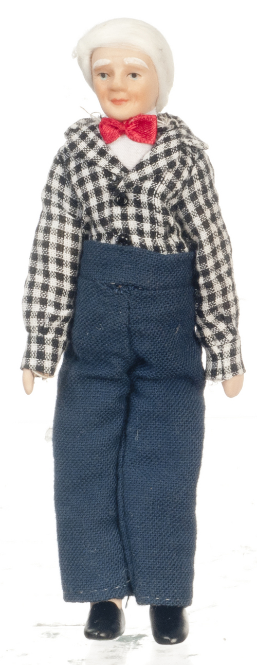 Country Porcelain Grandpa Doll