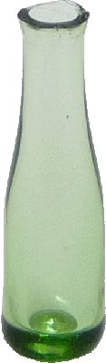 1/2in Scale Green Wine Bottle Glass Vase