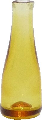 1/2in Scale Amber Wine Bottle Glass Vase