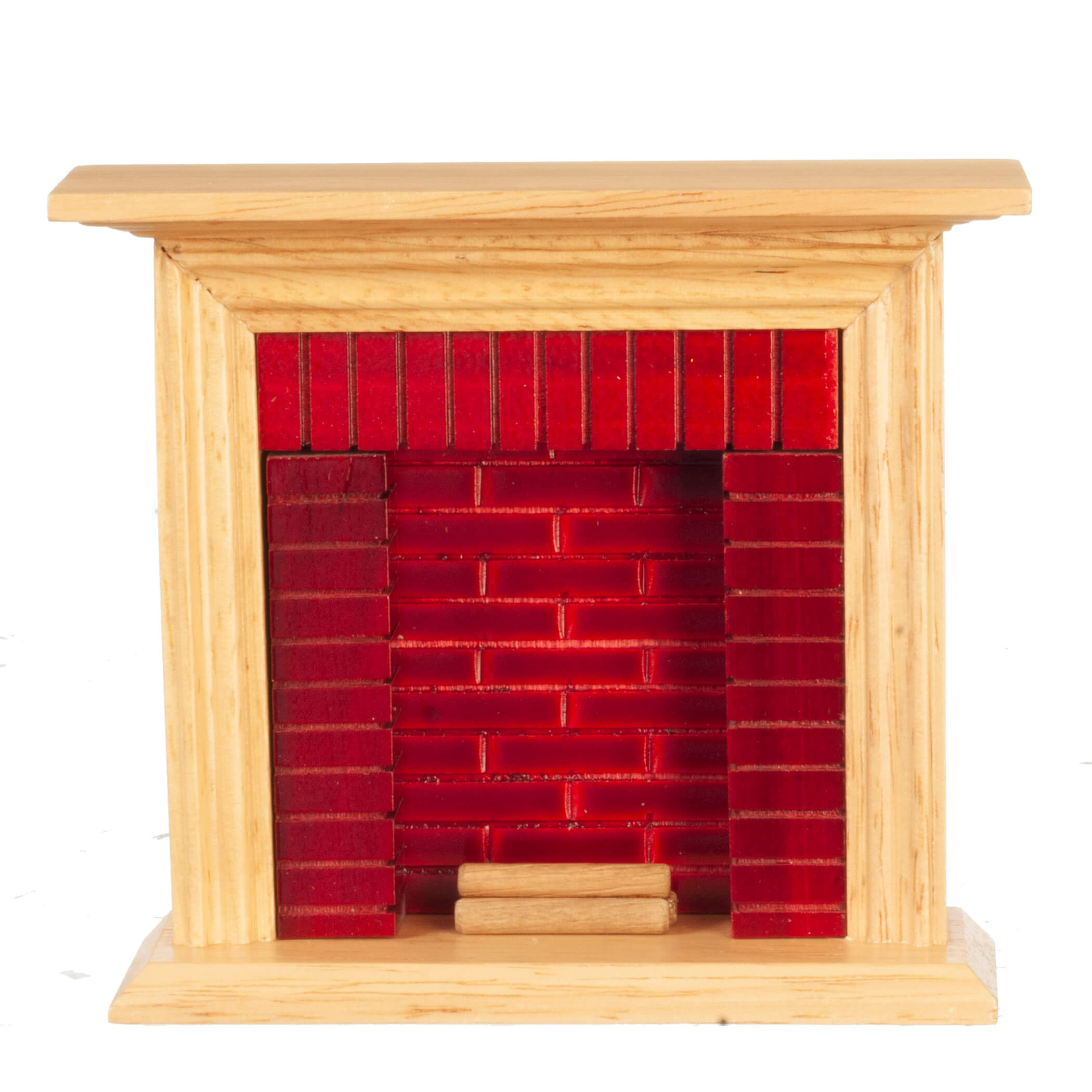 Fireplace - Oak w/ Red Brick