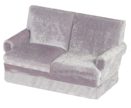 Gray Plush Love Seat
