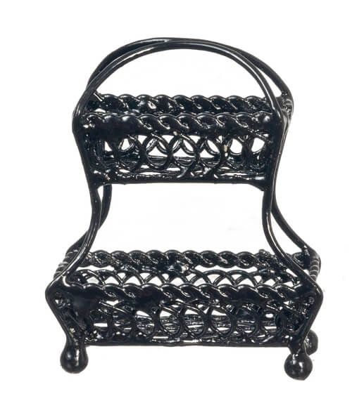 Small Tiered Basket Black