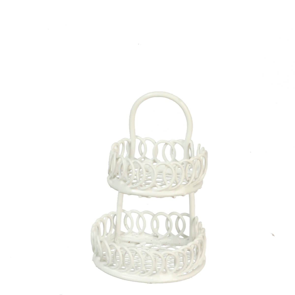 Round Tiered Basket - White