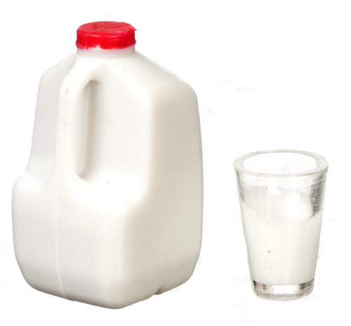 Gallon of Whole Milk & Filled Glass