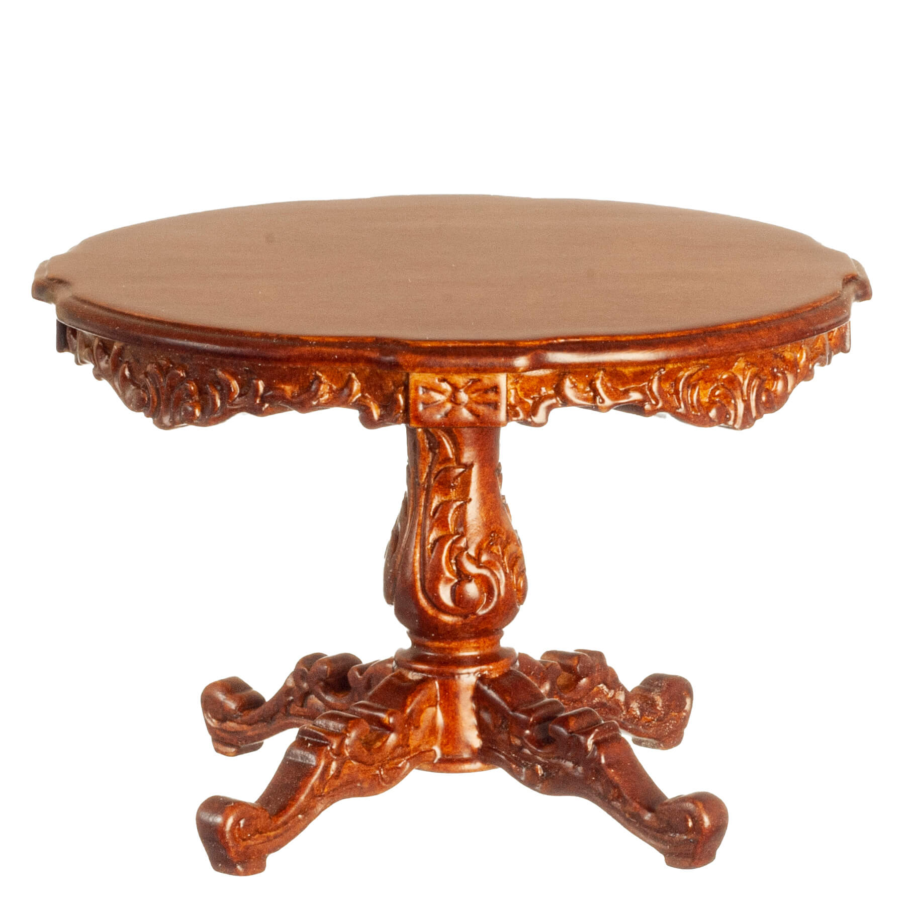 French Chateau Carved Dining Room Table - Walnut