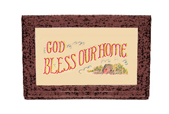 Framed Saying God Bless Our Home
