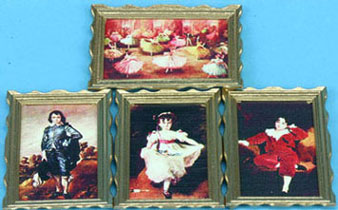 (image for) Large Framed Classic Pictures 4pc