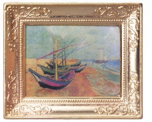 Metal Frame Picture Sailboats