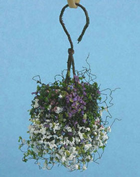 Hanging Pink & Purple Plant Small