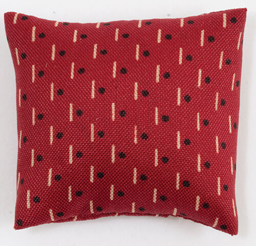 Throw Pillow - Dark Red w/ Contemporary Pattern