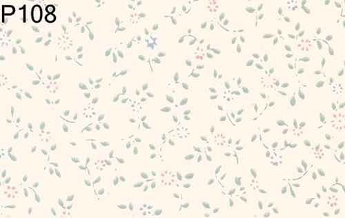 (image for) Prepasted Wallpaper, 3 Pieces: White Tiny Floral
