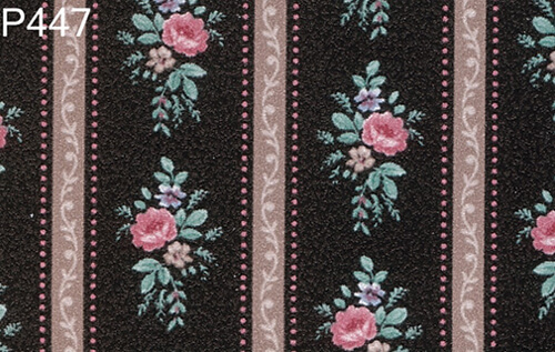 Black Floral Stripe Wallpaper 3pc