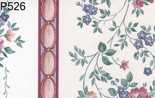 (image for) Rose Floral Geometric Wallpaper 3pc