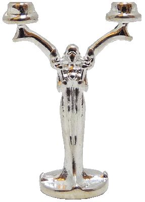 Art Nouveau Silver Plated Candlestick