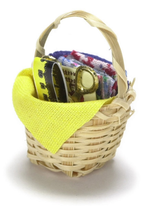 Sewing Supplies in Basket