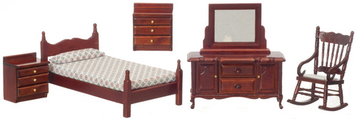 (image for) Bedroom Furniture Set - 5pc - Mahogany