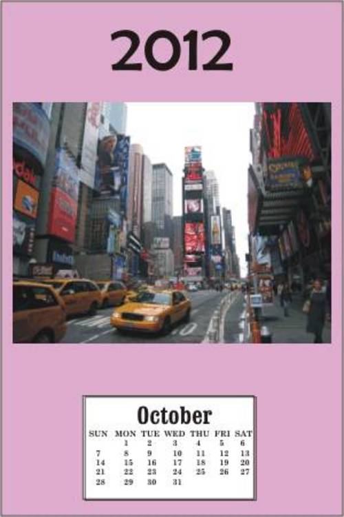 2012 New York City Calendar Discontinued