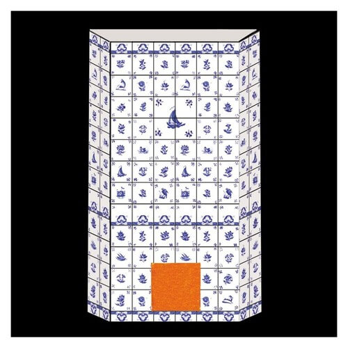 (image for) Blue Delft Mosaic Fireplace Wallpaper Panel