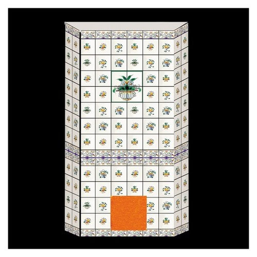 (image for) Floral Mosaic Fireplace Wallpaper Panel