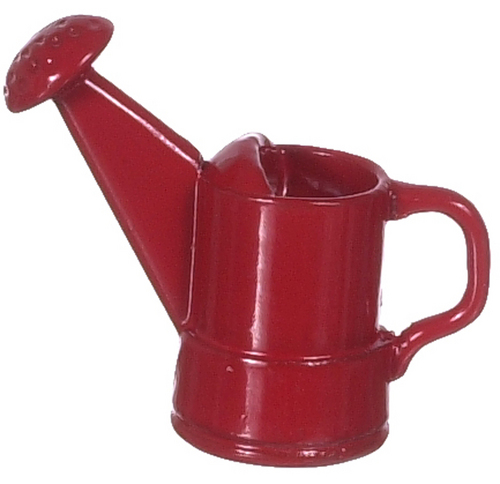 Dolls House Miniature 1/12th Scale Red Watering Can 