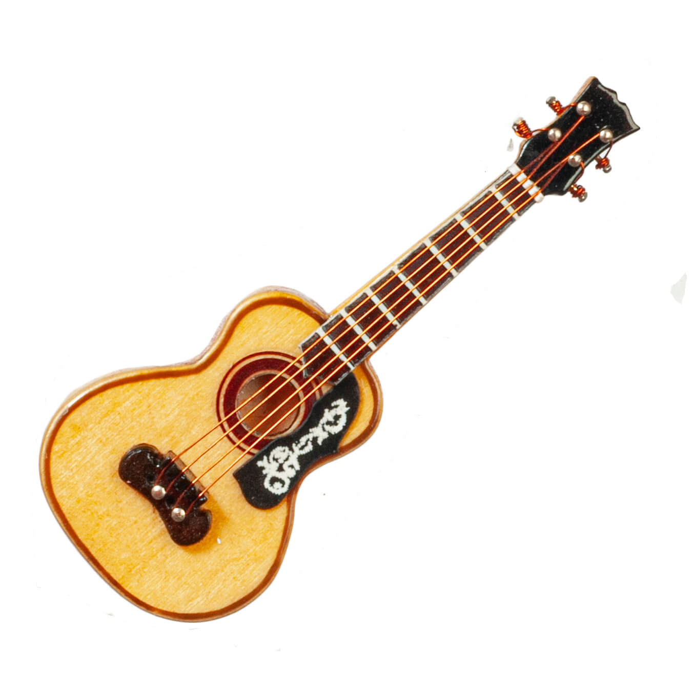 Acoustic Guitar w/ Case - Fancy Western Style