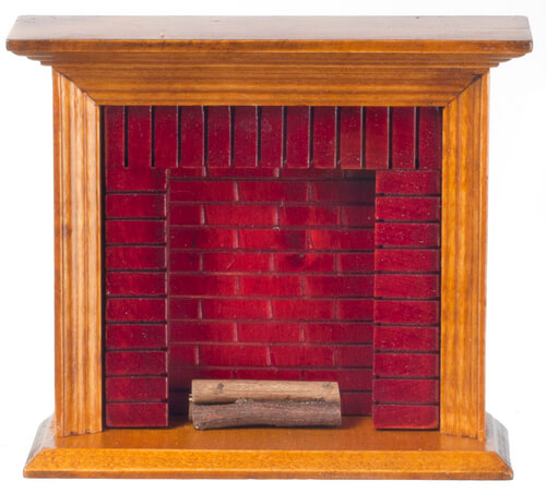Fireplace - Red Brick & Walnut