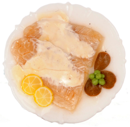 Sole w/ White Sauce Dinner Plate 3pc