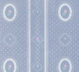 (image for) PP Wallpaper Cameo Stripe Reverse Blue 3pc
