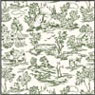 (image for) Wallpaper Champagne Toile Green 6pc