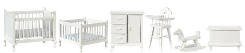 Nursery Furniture Set - 6pc - White