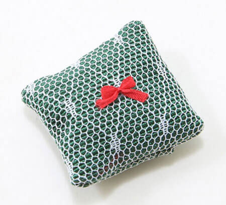 Green Laced w/ Bow Patterned Throw Pillow