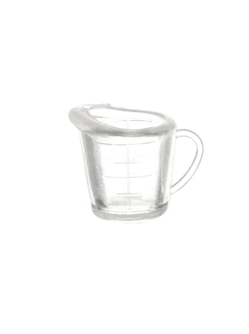 1/12th scale dollhouse Miniature Plastic Clear Measuring Cup