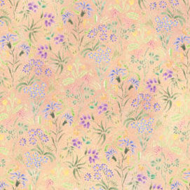 Dollhouse Wallpaper Meadow Flowers 