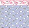 (image for) 1/2in Scale Wallpaper Blue Bunny Hop 6pc