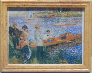 A Day at the Lake Oak Framed Picture