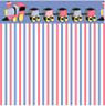 (image for) 1/2in Scale Wallpaper Choo Choo 6pc